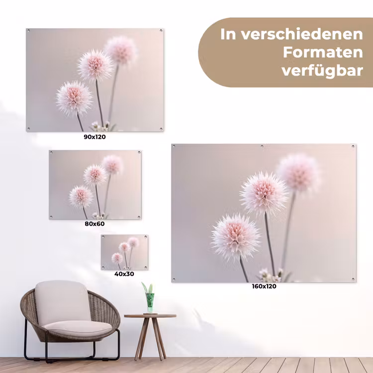 Bloemen - Bollen - Roze tuinposter los doek klein -Xsfeer9_DE