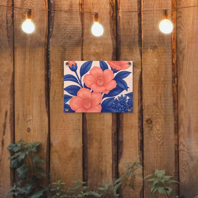 Gartenposter - Blüten – Blätter – Botanik - Bloemen - Bladeren - Botanisch tuinposter los doek klein