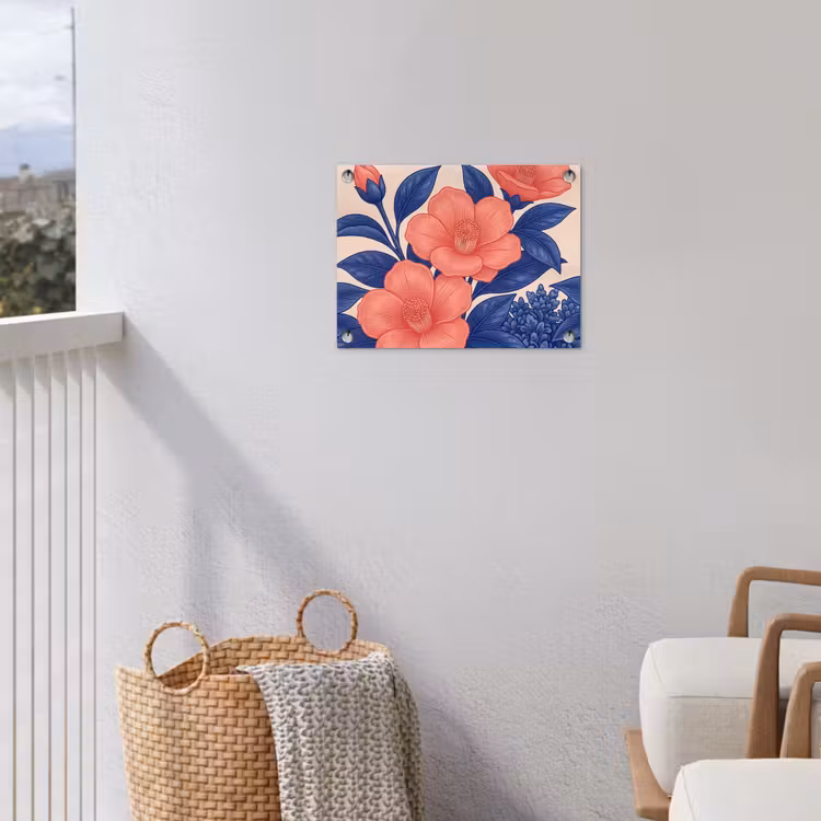 Gartenposter - Blüten – Blätter – Botanik - Bloemen - Bladeren - Botanisch tuinposter los doek klein