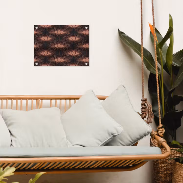 Boheems - Oog - Bruin tuinposter los doek klein 239 -sfeer7