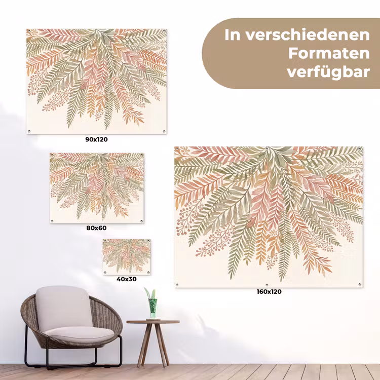 Botanisch - Aquarel - Kleurrijk tuinposter los doek klein -Xsfeer9_DE