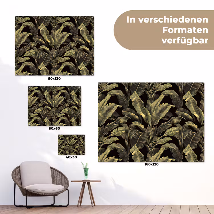 Botanisch - Bladeren - Groen tuinposter los doek klein 239 -Xsfeer9_DE