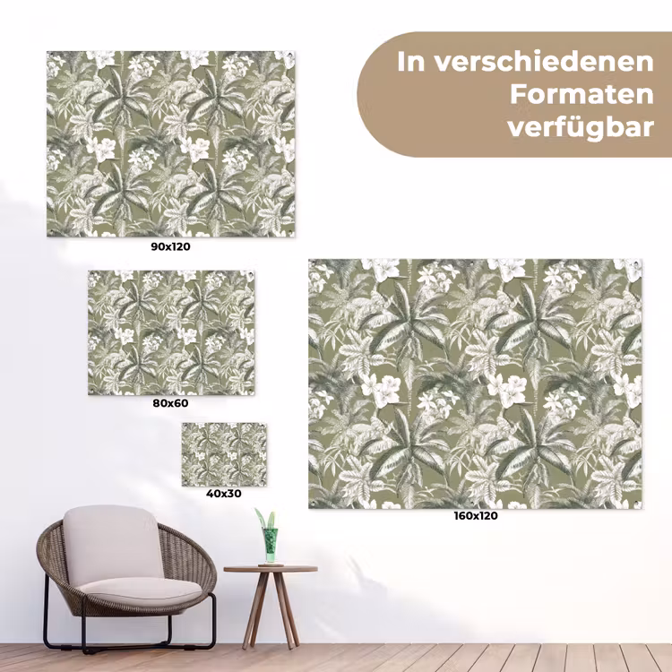 Botanisch - Bloemen - Groen tuinposter los doek klein 239 -Xsfeer9_DE