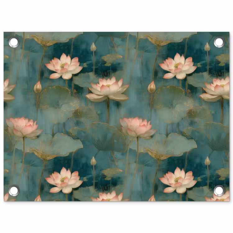 Botanisch - Bloemen - Roze tuinposter los doek klein 239 -3d