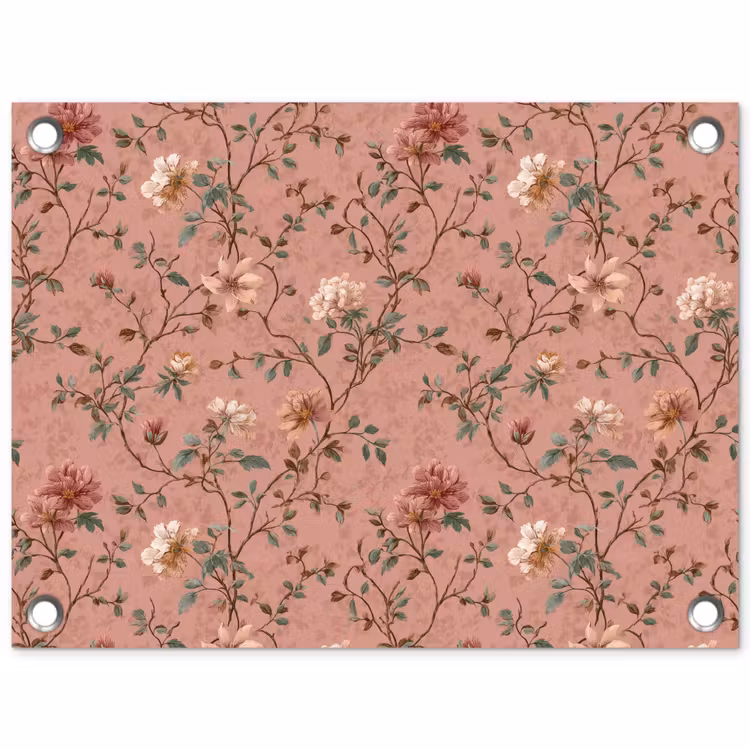 Botanisch - Bloemen - Roze tuinposter los doek klein 239 -3d