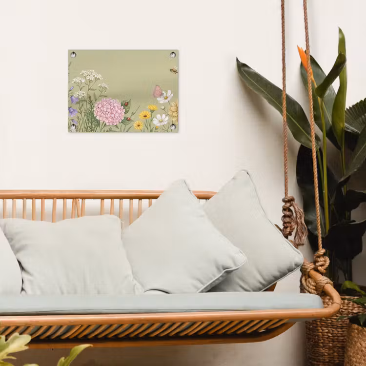 Botanisch - Bloemen - Kleurrijk tuinposter los doek klein -sfeer7