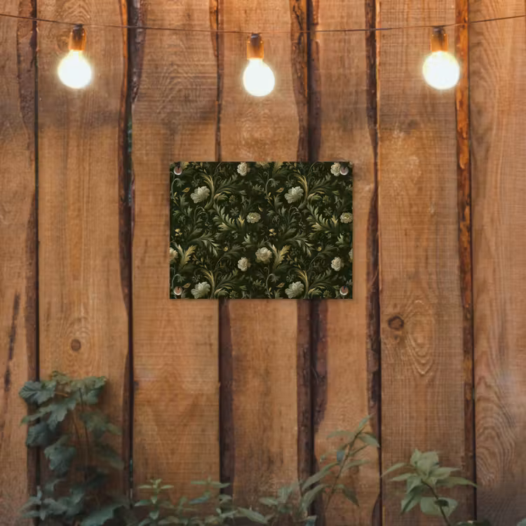Botanisch - Naadloos - Bloemen tuinposter los doek klein 239 -sfeer1