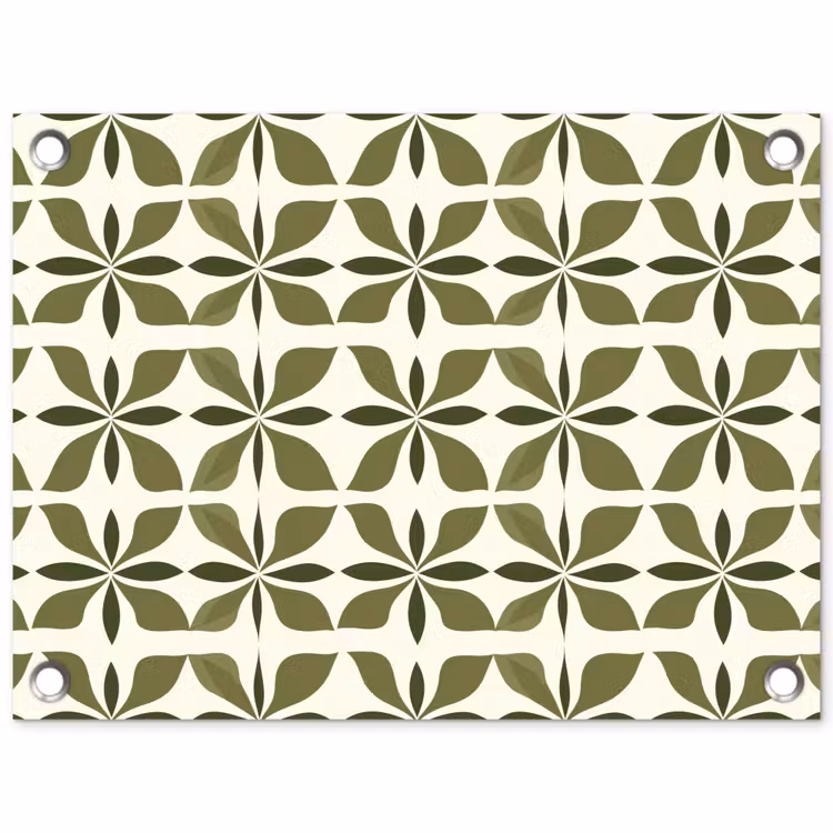Botanisch - Retro - Groen tuinposter los doek klein 239 -3d