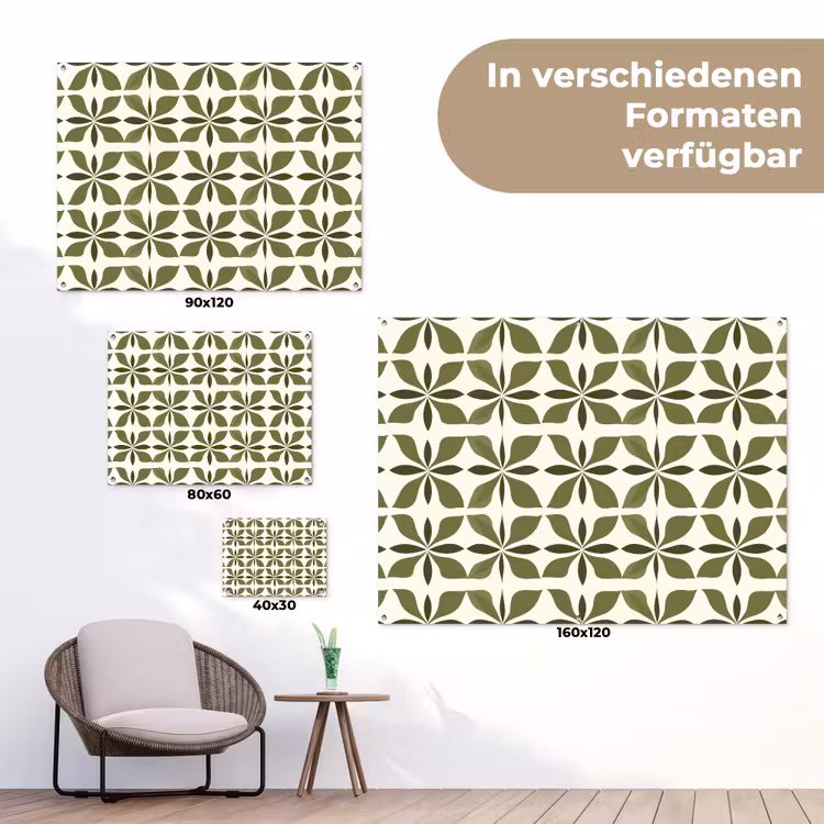 Botanisch - Retro - Groen tuinposter los doek klein 239 -Xsfeer9_DE