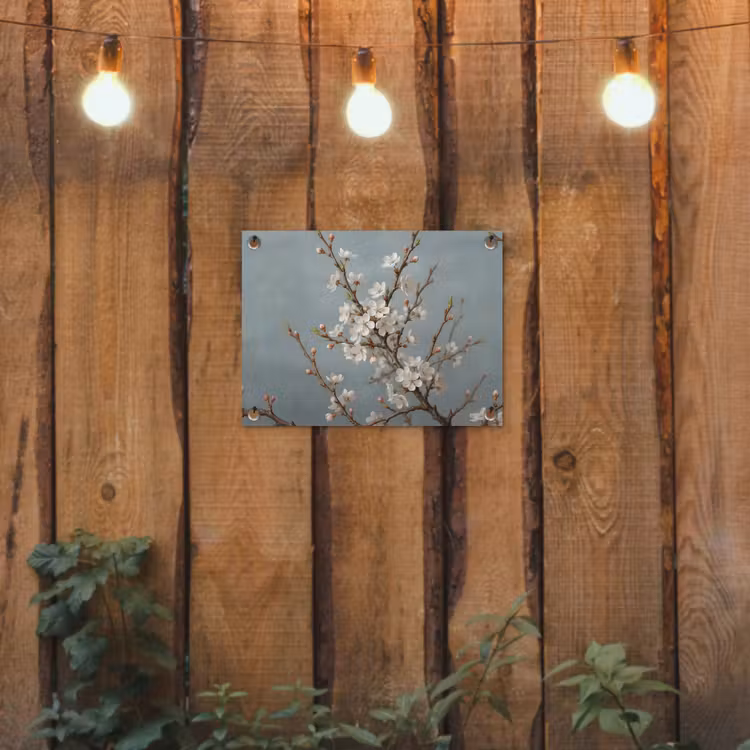 Botanisch - Stilleven - Blauw tuinposter los doek klein -sfeer1