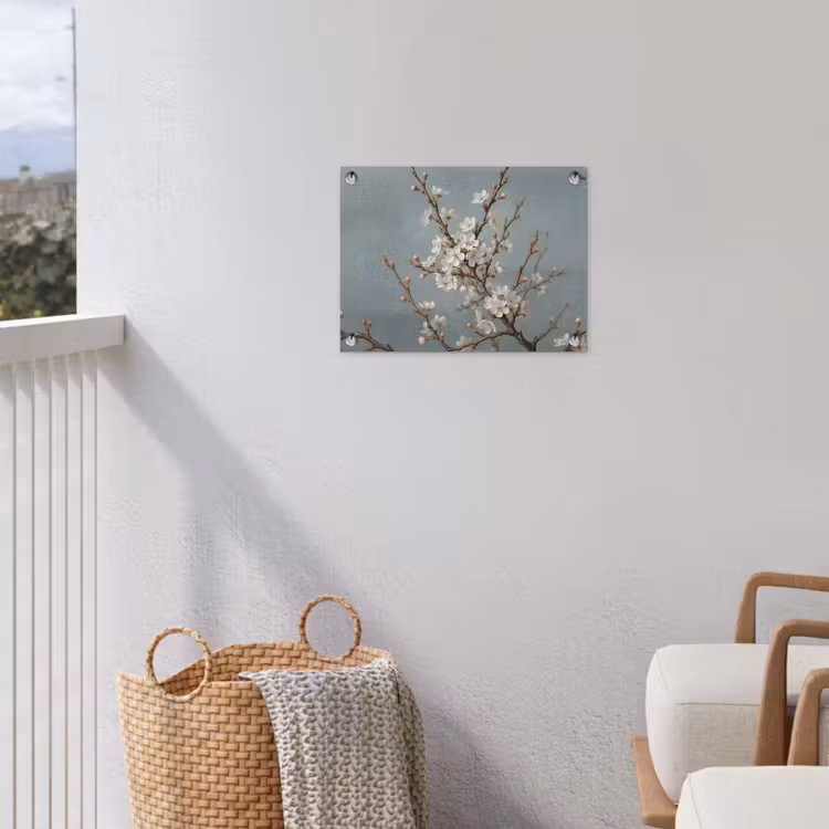 Botanisch - Stilleven - Blauw tuinposter los doek klein -sfeer8