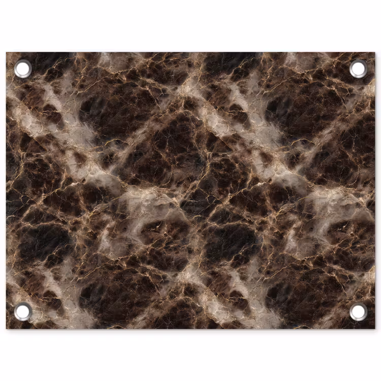 Bruin - Goud - Marmer tuinposter los doek klein 239 -3d