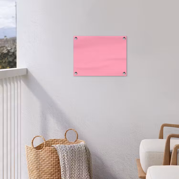 Bubblegum - Pink - Roze tuinposter los doek klein 239 -sfeer8