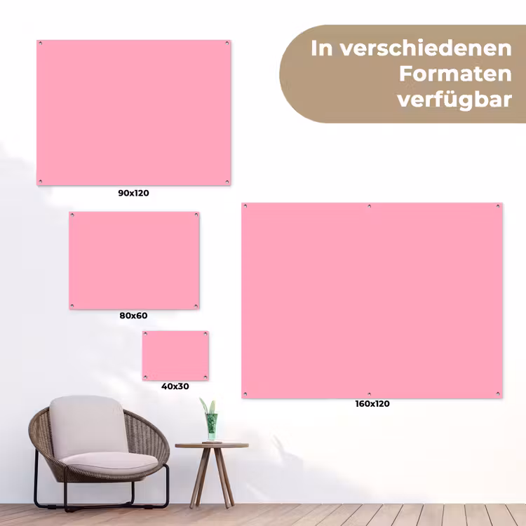Bubblegum - Pink - Roze tuinposter los doek klein 239 -Xsfeer9_DE