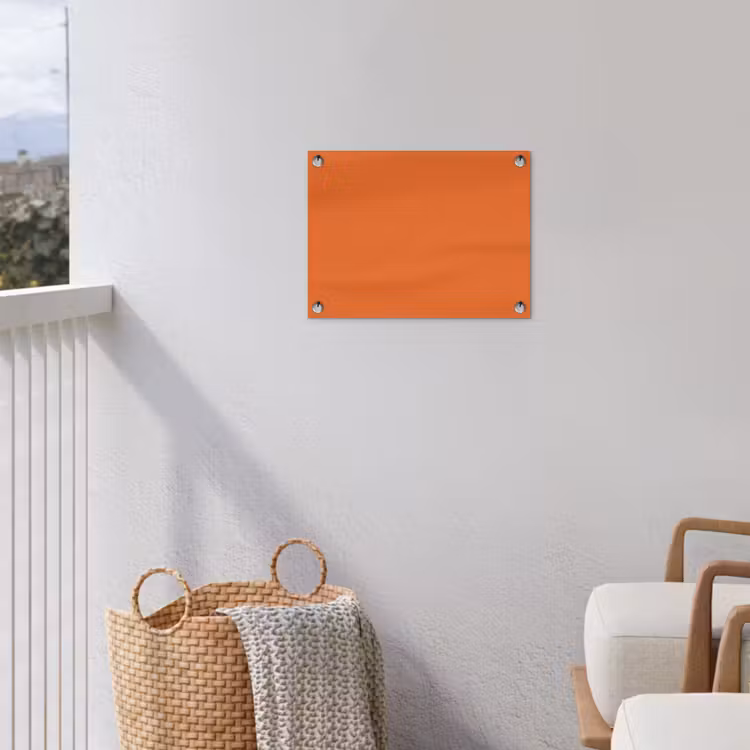 Burnt - Sienna - Oranje tuinposter los doek klein 239 -sfeer8