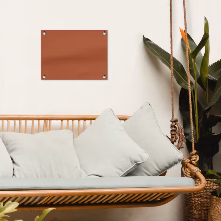 Burnt - Sienna - Oranje tuinposter los doek klein 239 -sfeer7