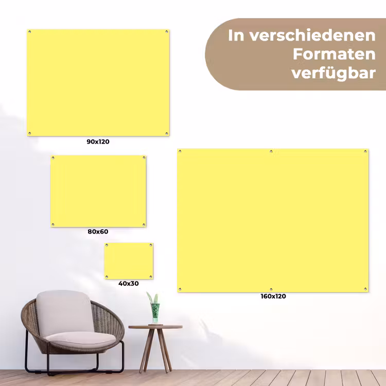 Buttery - Beige - Geel tuinposter los doek klein 239 -Xsfeer9_DE