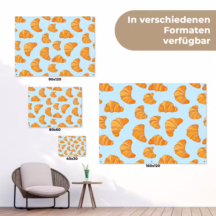 Croissant - Speels - Blauw tuinposter los doek klein 239 -Xsfeer9_DE
