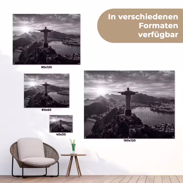 Monument - Stadsgezicht - Landschap - Zwart-wit tuinposter los doek klein -Xsfeer9_DE