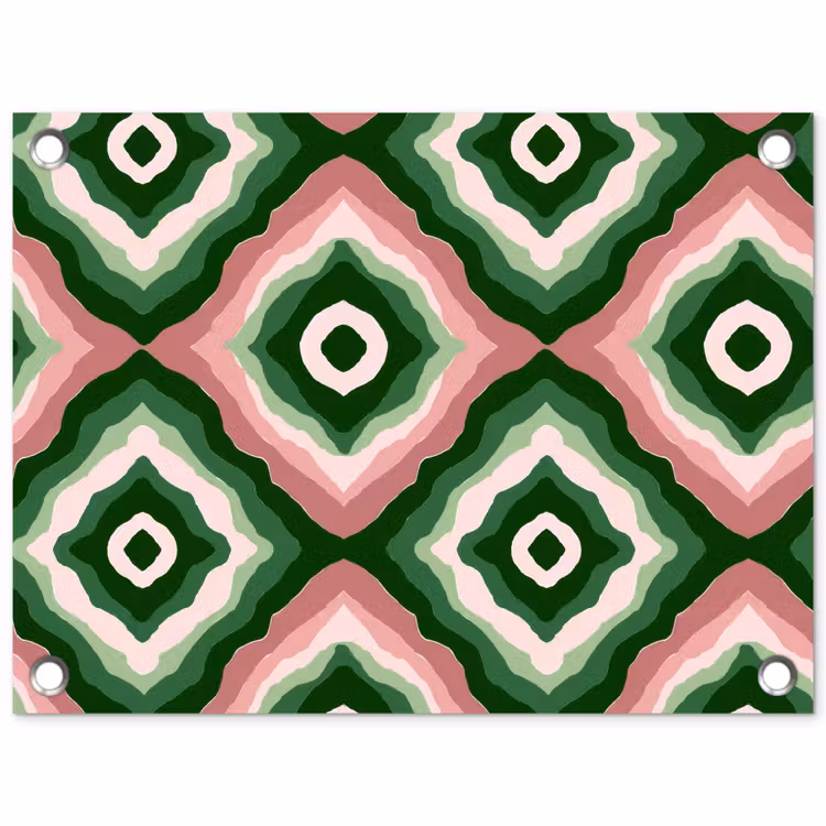 Ontwerp - Organisch - Kleurrijk tuinposter los doek klein 239 -3d