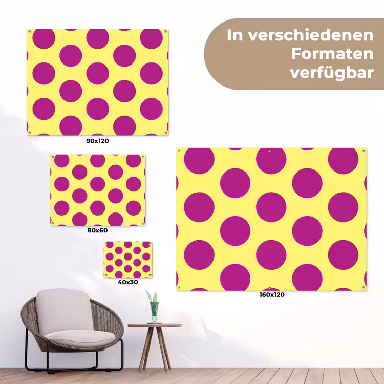 Dots - Klassiek - Geel tuinposter los doek klein 239 -Xsfeer9_DE