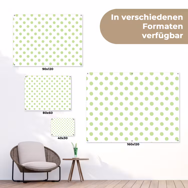 Dots - Klassiek - Groen tuinposter los doek klein 239 -Xsfeer9_DE