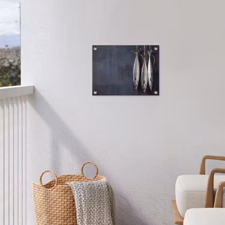 Gartenposter - Drei Fische – Seil - Drie vissen - Touw tuinposter los doek klein
