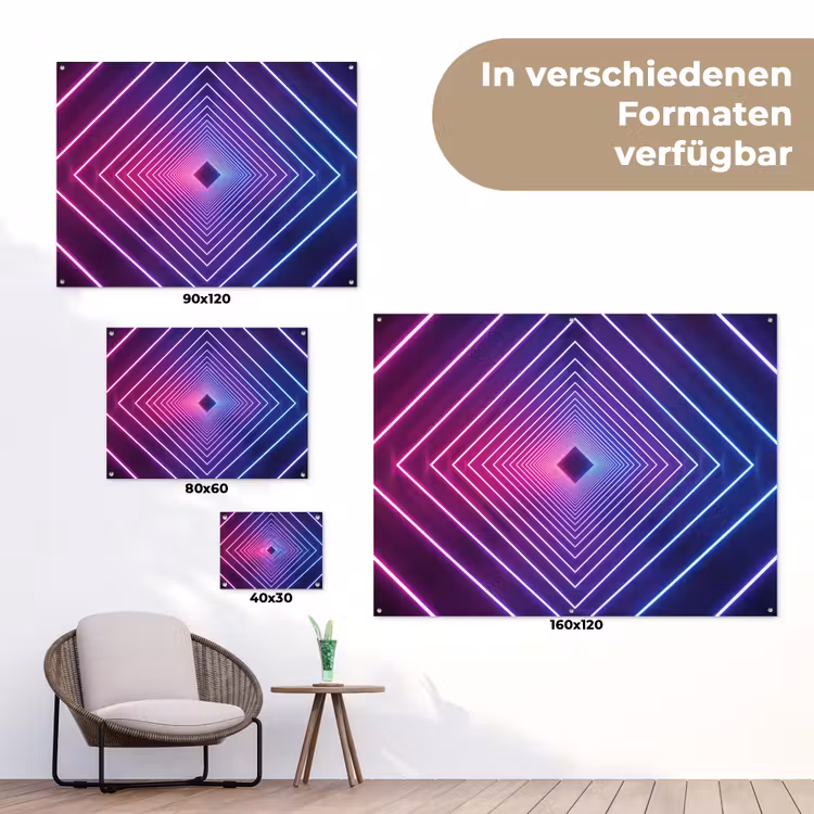 Driedimensionaal - Tunnel - Ruimte tuinposter los doek klein -Xsfeer9_DE