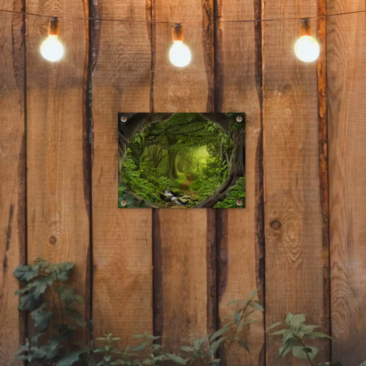 Jungle - Groen - Natuur - Tropisch - Planten tuinposter los doek klein -sfeer1