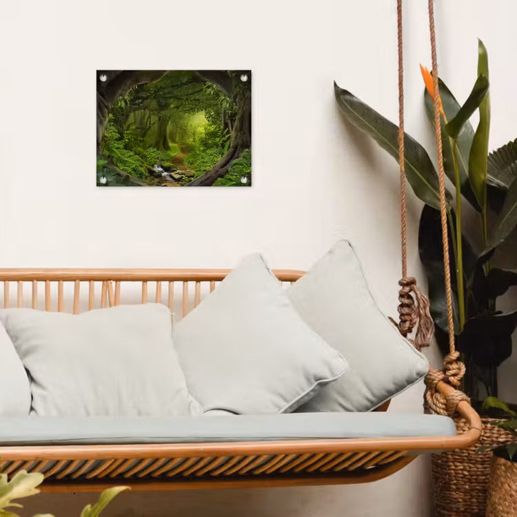 Jungle - Groen - Natuur - Tropisch - Planten tuinposter los doek klein -sfeer7
