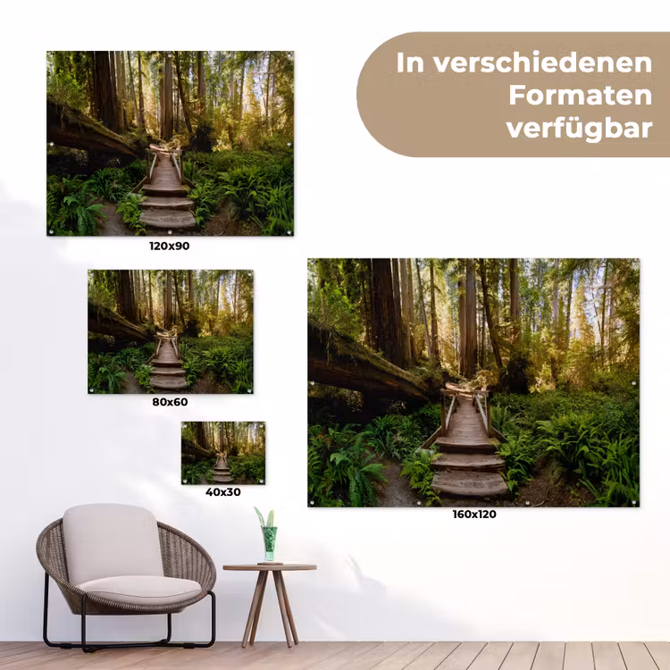 Jungle - Natuur - Trap - Bomen tuinposter los doek klein -Xsfeer9_DE