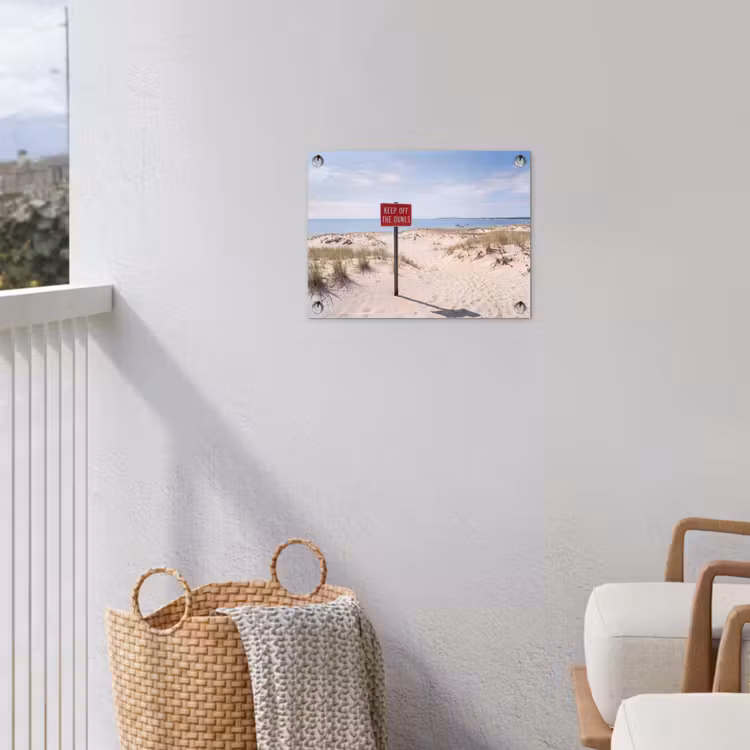 Duin - Bord - Kust - Landschap - Rood tuinposter los doek klein -sfeer8