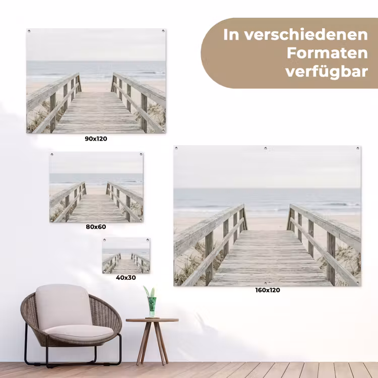 Duinen - Vlonder - Oceaan tuinposter los doek klein -Xsfeer9_DE
