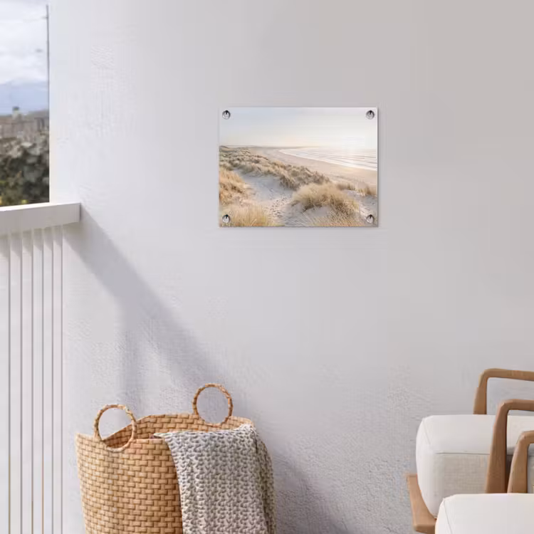 Duinen - Strand - Beige tuinposter los doek klein -sfeer8