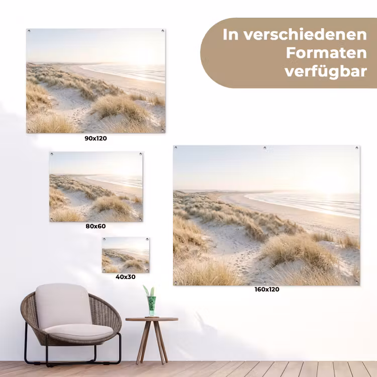 Duinen - Strand - Beige tuinposter los doek klein -Xsfeer9_DE