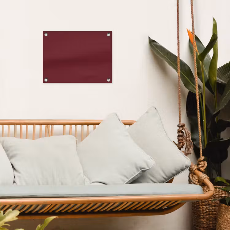 Dark - Garnet - Rood tuinposter los doek klein 239 -sfeer7