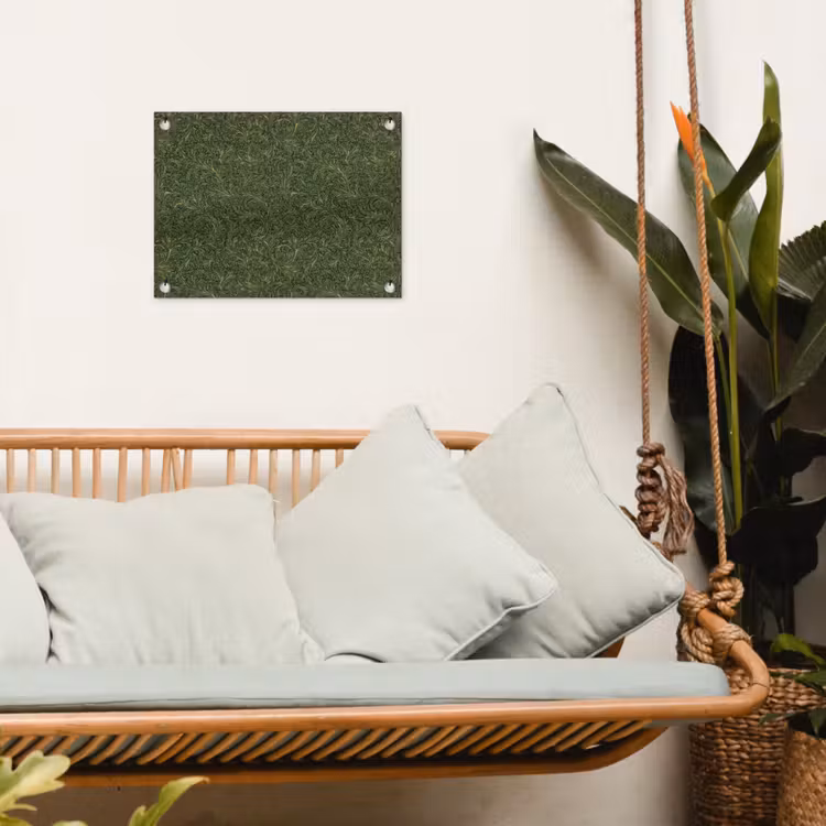 Donker - Groen - Krullend - Botanisch tuinposter los doek klein 239 -sfeer7