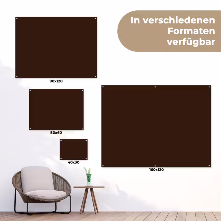 Dark - Chocolate - Bruin tuinposter los doek klein 239 -Xsfeer9_DE