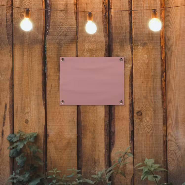 Dusty - Rose - Roze tuinposter los doek klein 239 -sfeer1