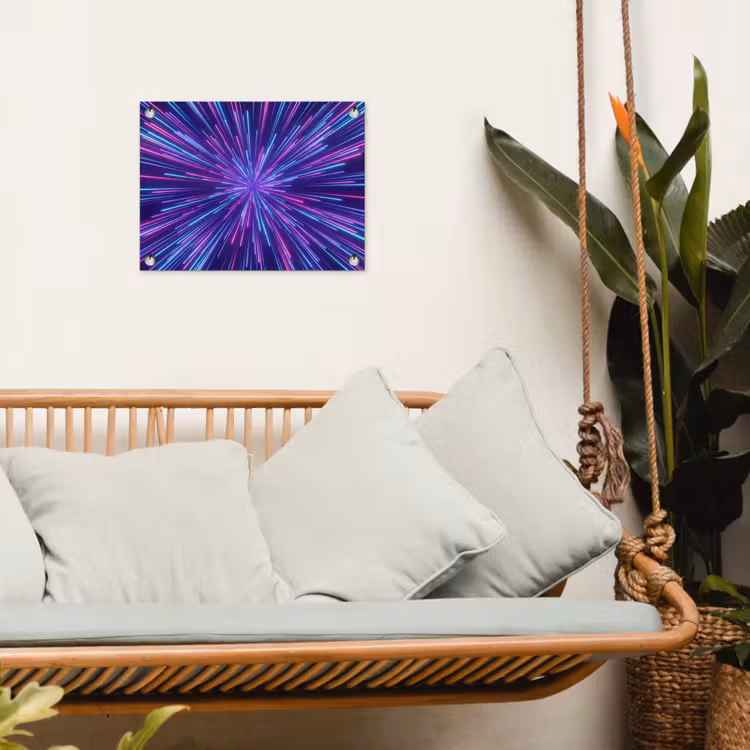 Dynamisch - Ruimte - Kleurrijk tuinposter los doek klein -sfeer7