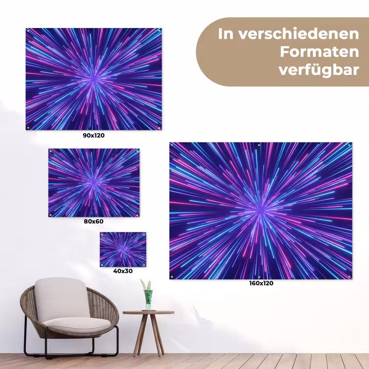 Dynamisch - Ruimte - Kleurrijk tuinposter los doek klein -Xsfeer9_DE