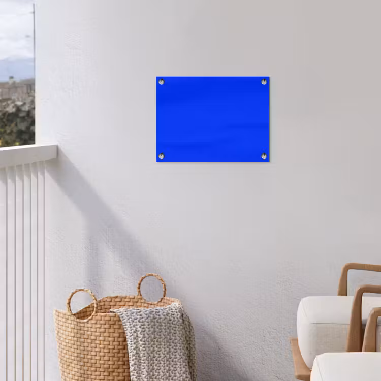 Electric - Blue - Blauw tuinposter los doek klein 239 -sfeer8