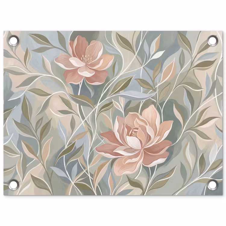 Elegant - Romantiek - Roze tuinposter los doek klein -3d