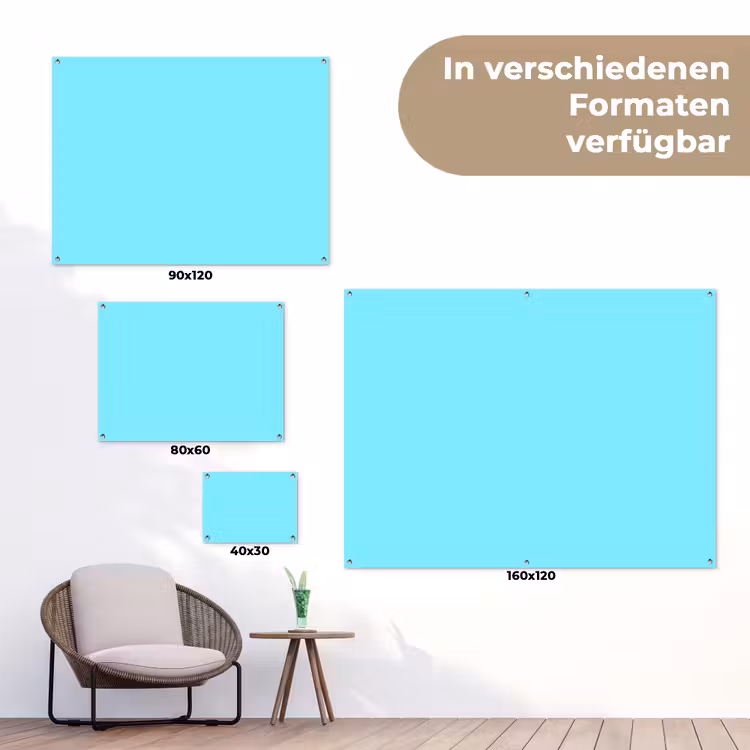 Electric - Cyan - Blauw tuinposter los doek klein 239 -Xsfeer9_DE