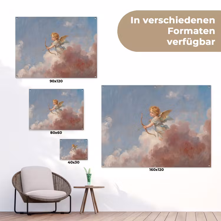 Engel - Pijl en boog - Mythologie - Klassiek tuinposter los doek klein -Xsfeer9_DE