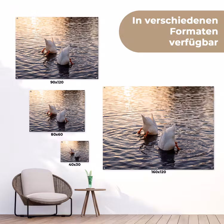 Eenden - Water - Natuur tuinposter los doek klein -Xsfeer9_DE