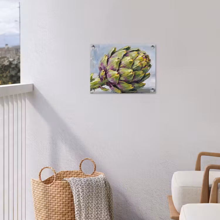 Gartenposter - Essen – Artischocke – Modern - Eten - Artisjok - Modern tuinposter los doek klein