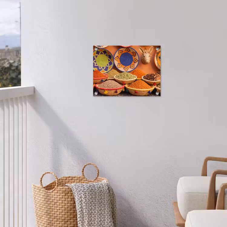 Gartenposter - Essen – Farbenfroh – Kultur - Eten - Kleurrijk - Cultuur tuinposter los doek klein