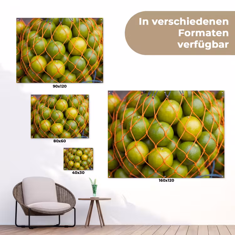 Eten - Net - Groen - Markt tuinposter los doek klein -Xsfeer9_DE