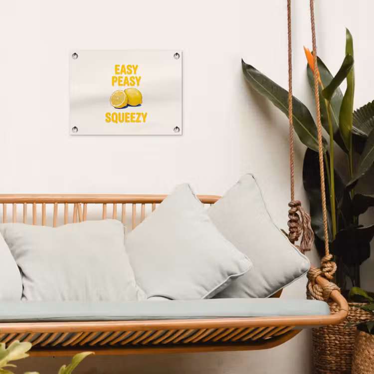 Eten - Citroenen - Keuken - Illustratie - Geel tuinposter los doek klein -sfeer7